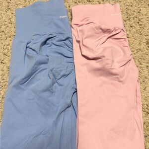 Peachy Bunz Leggings - Blue & Pink